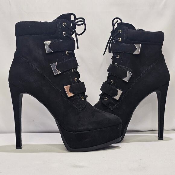 Thalia Sodi Women's Sasha Platform Dress Booties Size 7.5 Black NWT - Picture 2 of 5